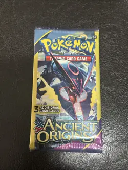 Pokemon XY Ancient Origins 3 Card Booster Pack Mega Rayquaza Pack Art New Sealed - Image 1