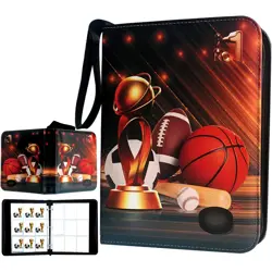 Sports Card Binder 900 Pockets Trading Card Binder with 50 Sleeves Fits 900 S... - Image 1
