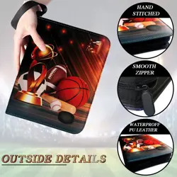 Sports Card Binder 900 Pockets Trading Card Binder with 50 Sleeves Fits 900 S... - Image 3