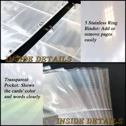 Sports Card Binder 900 Pockets Trading Card Binder with 50 Sleeves Fits 900 S... - Image 4