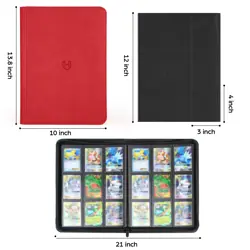 Card Binder 9 Pocket with Zipper, 648 Pockets Trading Card Holder Book, Premi... - Image 2