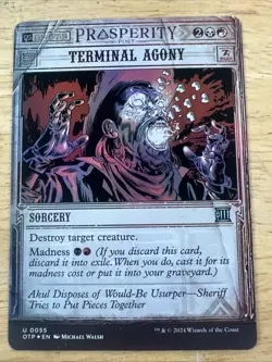 x1 Terminal Agony OTP Breaking News MTG 55 FOIL UNCOMMON M/NM 1x - Image 1