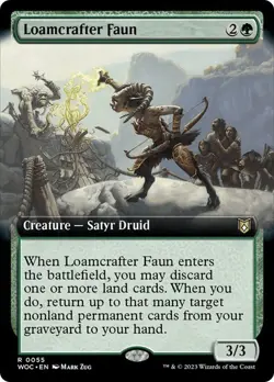 MTG - Loamcrafter Faun - Extended Art - WOE Commander - Magic the Gathering - Image 1