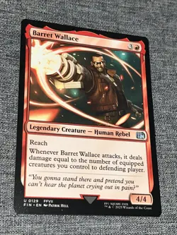 U 0129 Barret Wallace U Human Final Fantasy NM Card MTG FFVII Non Foil FIN - Image 1