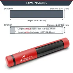 Quiver Time Red XL Orion Playmat Tube - TCG MtG Playmat Tube Case Bag with Water - Image 2
