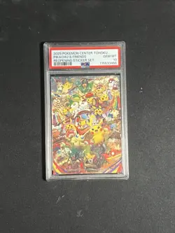 2025 POKEMON CENTER TOHOKU REOPENING STICKER SET PIKACHU & FRIENDS PSA 10 - Image 1