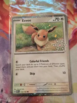 Eevee ~Swirl~ 133/165 Cosmos Holo Factory Sealed Snowflake Stamp NM Pokemon TCG - Image 3