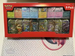 Pokemon TCG Prismatic Evolutions Costco 8 Mini-Tin Bundle w/ Promo Cards NEW - Image 1