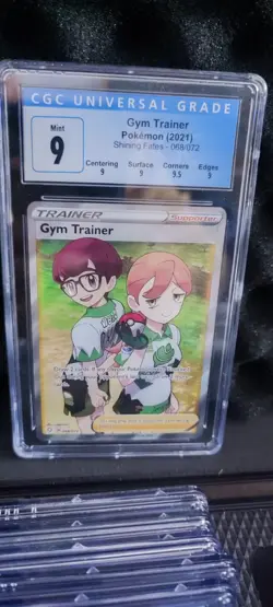 2021 POKEMON SWORD & SHIELD SHINING FATES FULL ART GYM TRAINER #068 CGC 9 - Image 1