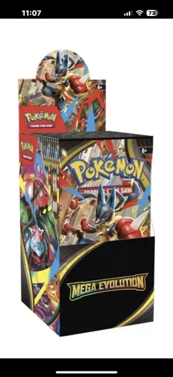 Pokemon TCG Mega Evolution Half Booster Box SEALED (18 packs) in hand - Image 4