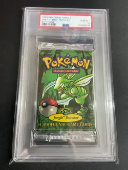 1999 Pokemon Jungle Booster Pack Scyther Art PSA 10 GEM MINT - Image 1