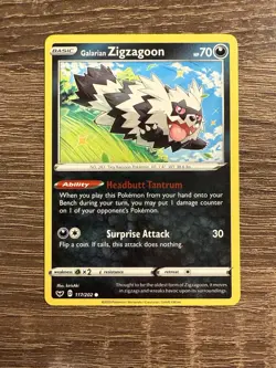 Galarian Zigzagoon 117/202 Prize Pack Series Cards NM Holo English 1797 - Image 1