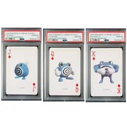 1998 POKEMON STADIUM YELLOW VERSION PLAYING CARDS POLIWAG POLIWHIRL POLIWRATH - Image 1