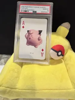 PSA10 1998 POKEMON STADIUM YELLOW VERSION PLAYING CARDS CLEFAIRY ACE OF DIAMONDS - Image 3