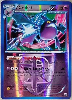 CROBAT 55/135 PLASMA STORM POKEMON TCG CARD ENGLISH REVERSE HOLO 2012 MP - Image 1