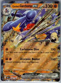 Cynthia's Garchomp ex 104/182 SV10: Destined Rivals - Pokemon Card - NM - Image 1