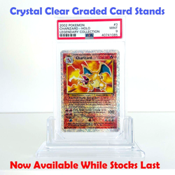 x10 Crystal Clear Card Display Stands for PSA Graded Cards - Image 1