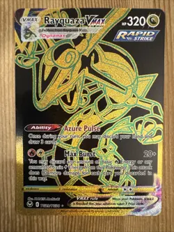 Rayquaza VMAX - TG29/TG30 - Full Art Gold Rare Silver Temptest Pokemon Card - NM - Image 1