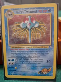 Misty’s Tentacruel 10/132 Gym Heroes Holo Rare Vintage Pokemon Card - Image 1