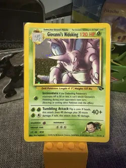 Pokemon TCG Giovanni's Nidoking Gym Challenge Holo Card 7/132 Unlimited Rare - Image 1