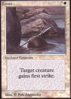 MTG Lance, Light Play, English Beta - Image 1