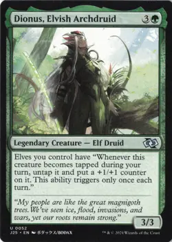 Dionus, Elvish Archdruid (Anime) U Foundations Jumpstart 52 NM - Image 1