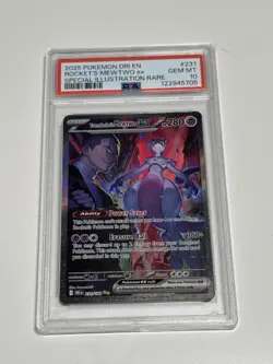 Pokemon TCG Team Rocket's Mewtwo EX Destined Rivals 231/182 PSA 10 - Image 1