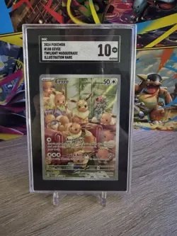 Pokemon 2024 SV Twilight Masquerade Eevee #188/167 SGC 10 - Image 1