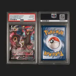 2022 POKEMON SWORD & SHIELD BRILLIANT STARS #TG23 FULL ART/ UMBREON VMAX PSA 10 - Image 2
