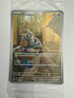 Pokemon TCG Mimikyu 075 S&V: Paldean Fates ETB Black Star Promo NM Condition - Image 1