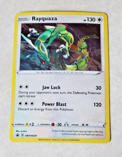 POKEMON RAYQUAZA SWSH029 SWORD & SHIELD BLACK STAR PROMOS HOLO NM - Image 1