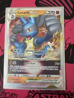 Pokemon TCG Lucario VSTAR SWSH Black Star Promos SWSH214 Holo Promo - Image 1