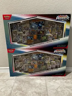 (LOT OF 2) Pokemon Prismatic Evolutions Lucario Tyranitar EX Premium Collection - Image 1
