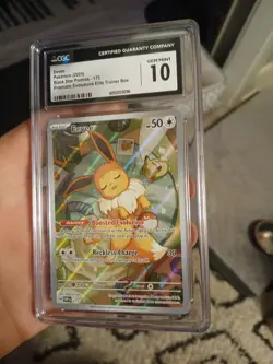 Pokemon Eevee 173 Black Star Promo 2025 Prismatic Evolutions ETB CGC 10 Gem Mint - Image 1