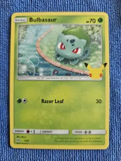 Bulbasaur 1/25 2021 Pokemon 25th Anniversary Promo Non-Holo TCG - Image 1