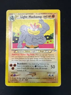 Pokemon TCG Neo Destiny WOTC - Light Machamp 25/105 Rare - Image 1