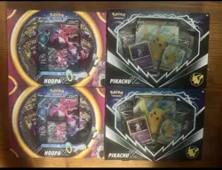 2x Pokemon TCG: Hoopa V Box & 2x Pokemon Pikachu V box - New and Sealed - Image 1