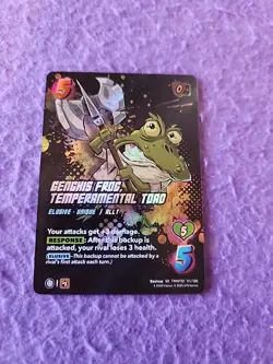Universus Teenage Mutant Ninja Turtles Genghis Frog Secret Rare Card Foil - Image 1