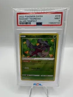 Pokemon TCG Radiant Tsareena Card 016/195 Silver Tempest PSA 9 - Image 1