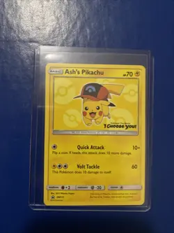 Ash's Pikachu SM111 Black Star Promo Pokemon Card - Image 1