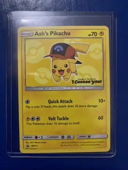 Ash's Pikachu SM111 Black Star Promo Pokemon Card - Image 3