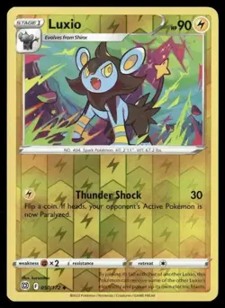 2022 Brilliant Stars Set Pokemon Card 050 Luxio Reverse Foil NM - Image 1