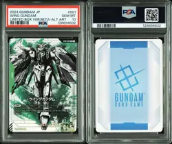 Bandai Gundam Card Game Beta Wing Gundam Parallel PSA10 Graded Card Collectible - Image 3