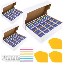 3Pack Trading Card Storage Box, 3900-Count Sports Card Boxes Card Sorting Tra... - Image 1