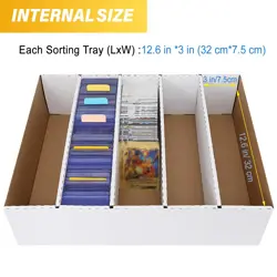 3Pack Trading Card Storage Box, 3900-Count Sports Card Boxes Card Sorting Tra... - Image 4