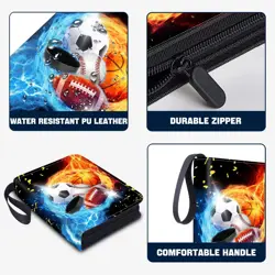 Sports Card Binder 9-Pocket, Trading Card Album Fits 900 Cards With 50 Remova... - Image 5