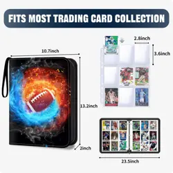 Football Card Binder 900 Pockets, Sports Card Binder, Trading Card Albums Fit... - Image 2