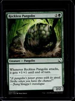 Reckless Pangolin NM, English Magic the Gathering MTG Global Series Jian - Image 1