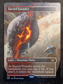 Sacred Foundry - Borderless - Unfinity (MTG) - Image 1