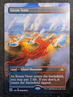 Steam Vents - Borderless - Unfinity (MTG) - Image 1